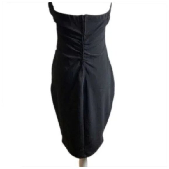 NWT Emerald Sundae Black Strapless Bodycon Fancy Party Dress Juniors Large - Picture 6 of 8